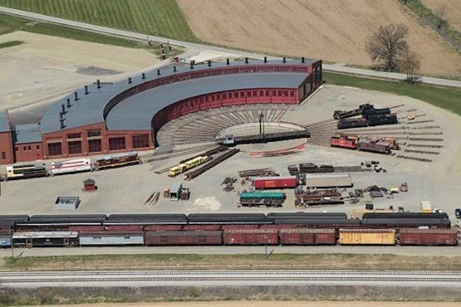 aerial view of roundhouse 